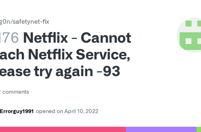 could not reach netflix service