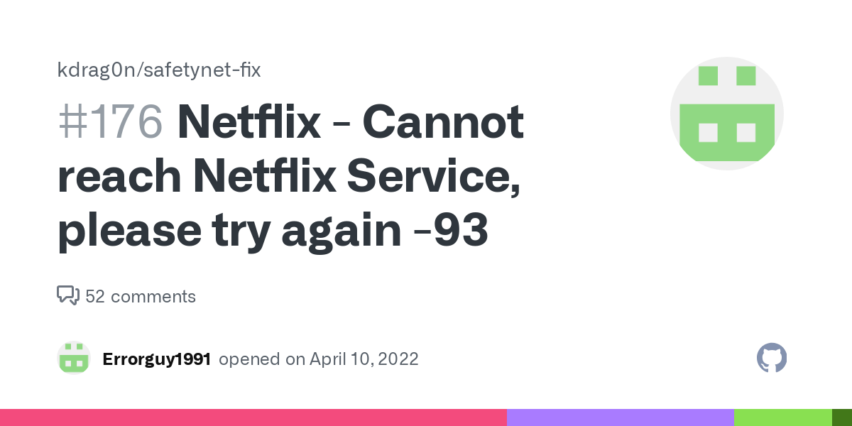 could not reach netflix service